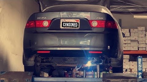 Acura TSX gets a muffler delete rev up & cold start (diy center cap replacement) (g35vsf150&mustang)