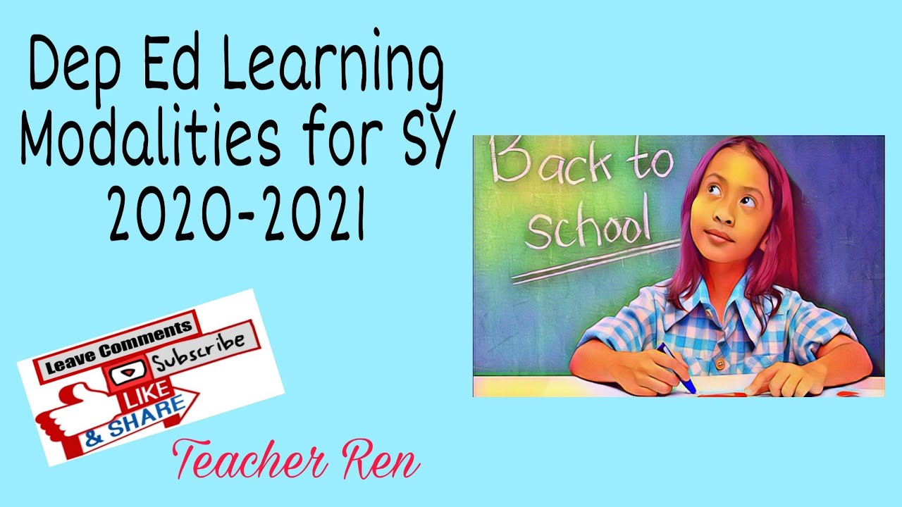 Dep Ed Learning Modalities for SY 2020-2021 - YouTube