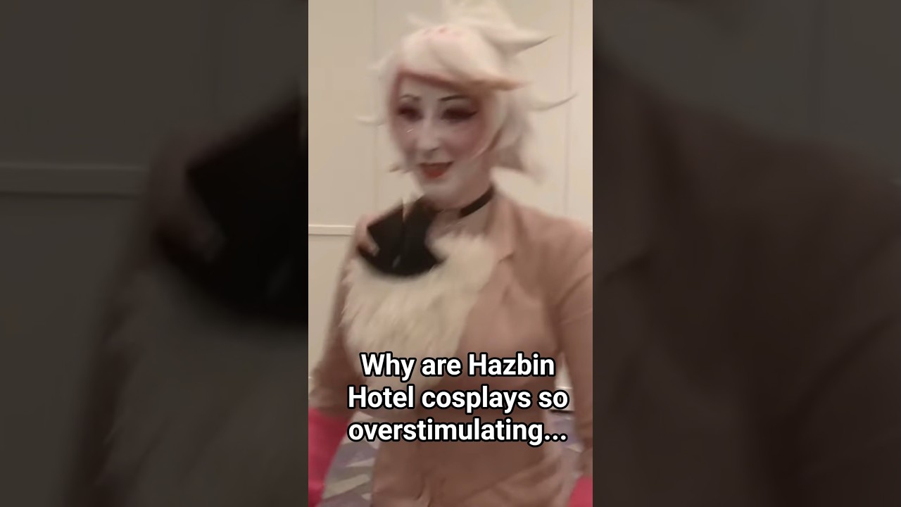Angel dust Vs a walking TV #cosplay #hazbin #hazbinhotel #comiccon #vox