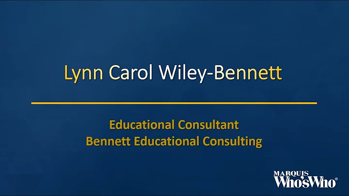 Lynn Carol Wiley-Bennett Honored for Excellence in...