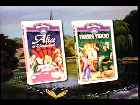 Alice in Wonderland (1951) - Robin Hood (1973) Promo (VHS Capture)