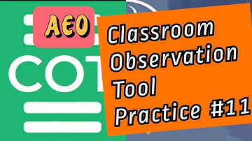 AEO Classroom Observation Tool Practice #11 | needs of students | types of needs of students