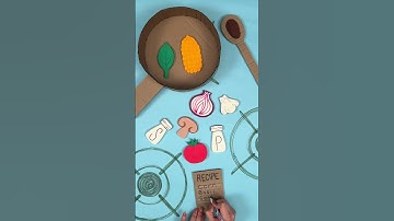 Cardboard Recipe Game #crayola #food #play #cooking #recipes #cardboard #shorts