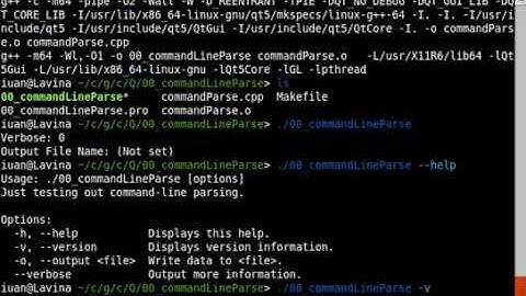 C++ Qt Example 00 Command Line Parse