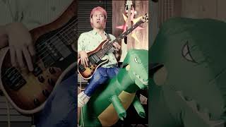 恐竜に乗って超絶ベースで「怪獣（サカナクション）」弾いてみた #bass #alusonic #ぴんはげ #ベース #弾いてみた #怪獣 #サカナクション pinkhage_bassplayer