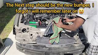 Front bumper painting, removal and replacement. Example of 2000-2007 Ford Taurus.