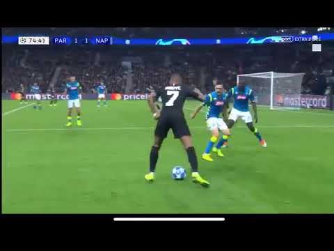 Koulibaly finding new ways to defend against Mbappe ( Napoli vs PSG Ucl)Mario Rui pushed by koulibal