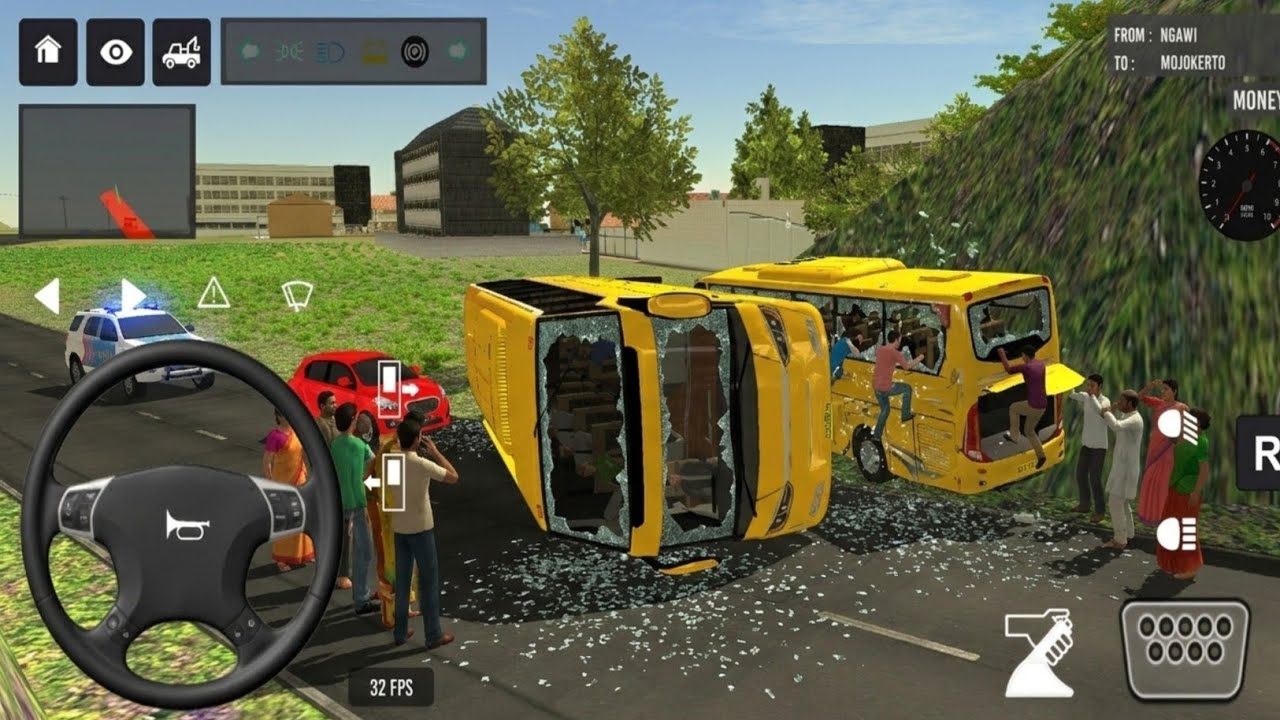 Indonesia Bus Simulator 🚍 | Semarang to Ngawi | Bus Phas Gayi Kichad Mein 😱🔥Part-52