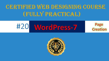 #20 Wordpress Page Creation | Web Designing Course |TechView Team