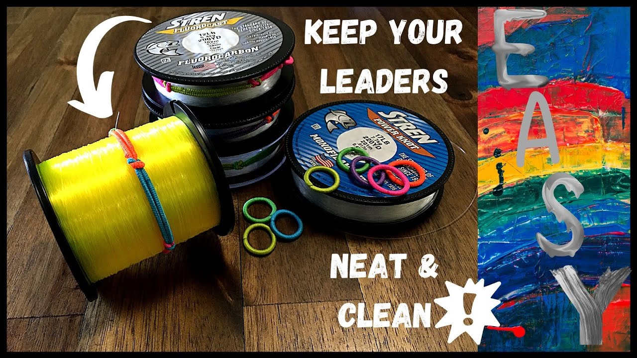 DIY Cheap & Easy Spool Tender/ Line Keeper  Keep your leaders from  uncoiling with this simple trick 