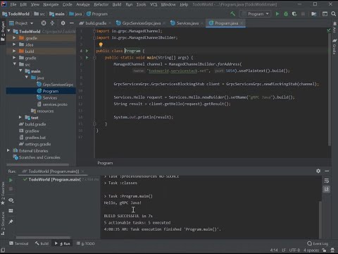 ServiceStack Java Google protoc generated GrpcServiceClient TodoWorld Example