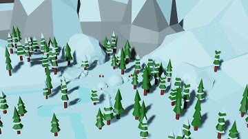 Low Poly Ice House Scene