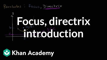 Focus and directrix introduction | Conic sections | Algebra II | Khan Academy