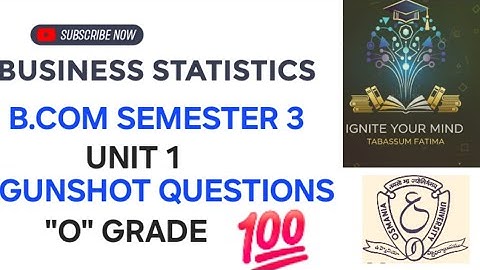BUSINESS STATISTICS 1//SEMESTER 3// MOST IMPORTANT QUESTIONS OF UNIT 1#trending #viralvideo 