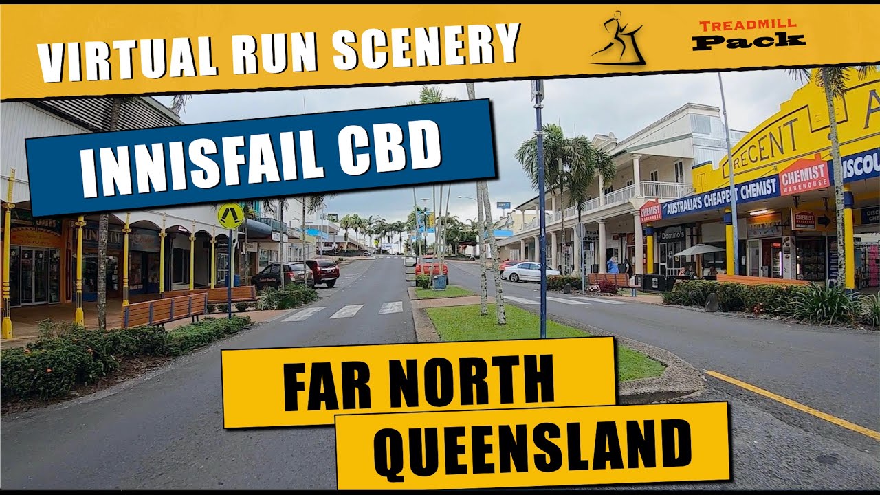 Virtual Run Innisfail CBD Крайний Север Квинсленда | Нет музыки | 4K