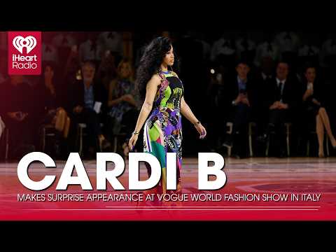 Cardi B Makes Surprise Appearance At Vogue World Fashion Show In Italy | Fast Facts