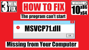 ✅✅✅ How To Fix MSVCP71.dll Missing from your computer ❌ Not Found Error 💻Windows 10\7\11💻32 /64 bit