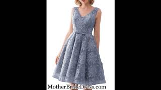 Slate blue bridesmaid dress - motherbridedress.com