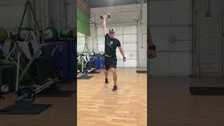 dumbbell overhead snatch to split catch