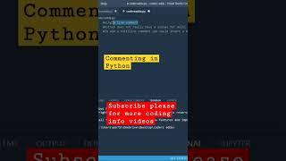 commenting in js   |   commenting in Python #shorts #codingshorts #codersadda |  #pythonforbeginners