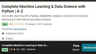 Complete Machine Learning & Data Science with Python | A-Z | #shorts