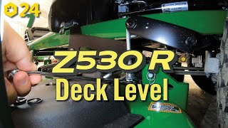 How to Level John Deere Z530R Zero Turn Mower Deck by 247Parts 1,942 views 8 months ago 4 minutes, 40 seconds