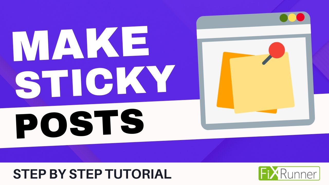 How To Make Sticky Posts In WordPress - FixRunner - YouTube