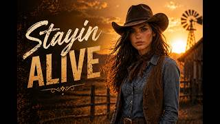 Stayin Alive  - Soft Rock Hits (cover) || Video Lyrics || AI Music Visuals screenshot 2