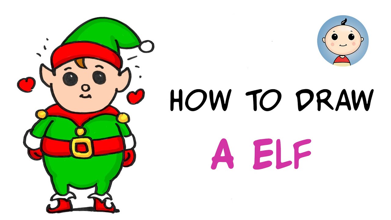 How To Draw An Elf For Christmas - YouTube