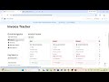 Invoice Tracker | Notion Invoice Management System