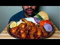 EATING SPICY CHICKEN LEG CURRY || GREEN CHILLI || RICE EATING |||#HungryPiran