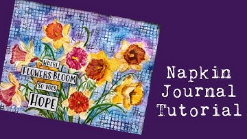 Mixed Media Napkin Art Journal Tutorial- INKTENSE BLOCKS