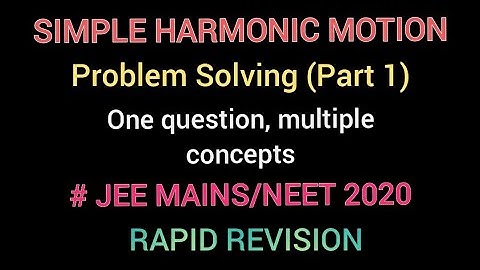 Simple Harmonic Motion. Previous year question (JEE MAINS 2015). #MultipleConcepts #RapidRevision