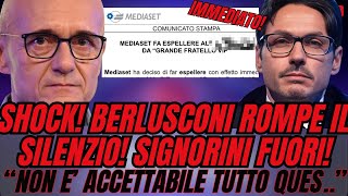 Shock Berlusconi Breaks The Silence Signorini Out All This Is Not Acceptable...