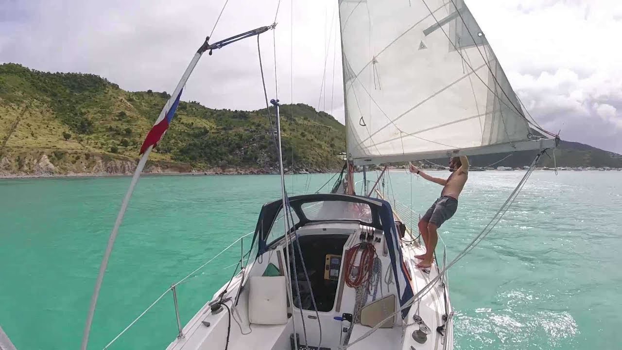 single handed sailboat anchoring