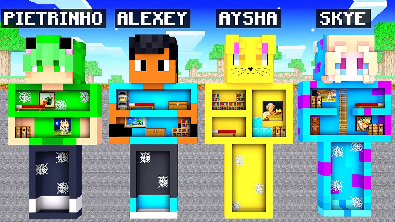 Секретная база NOOB vs PRO vs HACKER в Minecraft