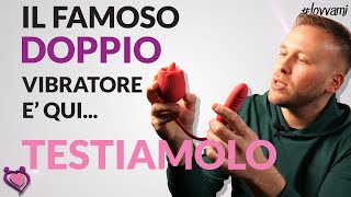 Vibratore Doppio Desire Luxury Rose Tongue Extender W / Dildo | By Lovvami