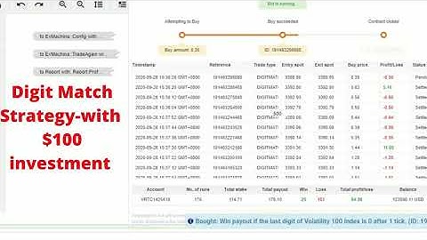 BINART.COM BOT: Digit Match Strategy with $100 investment