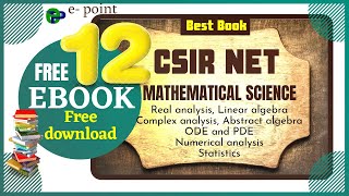 FREE BOOKS FOR CSIR NET MATHEMATICS - 12 BOOK SETS (INDIAN AUTHOR) | Study material for csir net