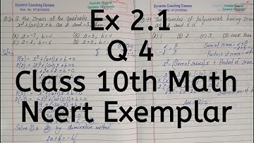 Ncert Exemplar, Ex 2.1, Q 4, Chapter 2, Polynomials, Class 10th Math