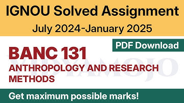 IGNOU BANC 131 Solved Assignment 2024-25 PDF Download | English Medium | Vidyamojo