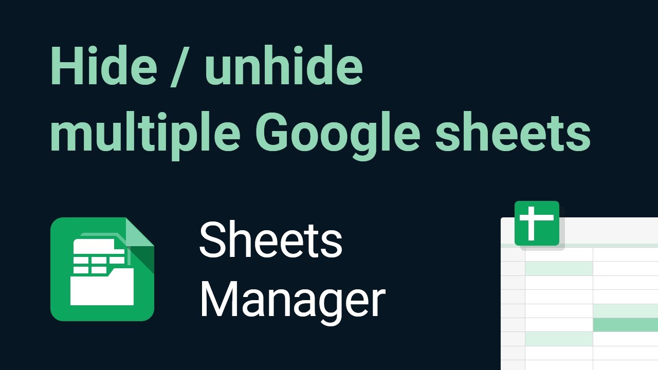 Handiest way to hide & unhide multiple Google sheets #Shorts - YouTube