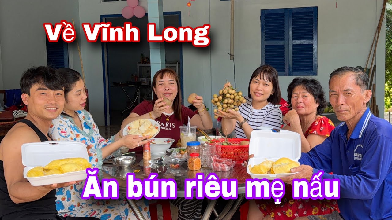 Về Vĩnh Long ăn bún riêu mẹ nấu @thaophuongcuocsongDaiLoan 