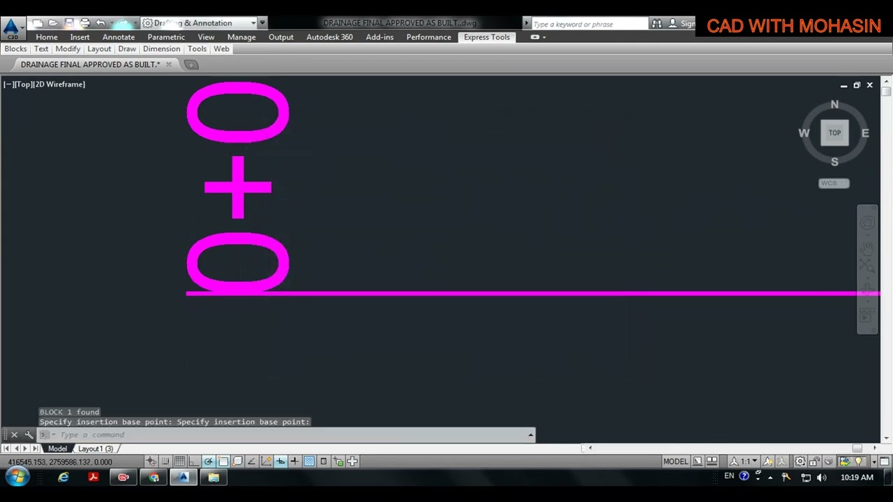 LESSON 7 CHAINAGE SET BY ONE CLICK IN AUTOCAD