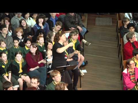 Penny and Carl conducting the Boite Schools Chorus...