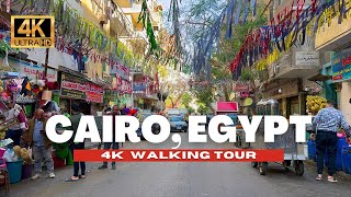 CAIRO EGYPT WALKING TOUR, ALSAYEDA ZAINAB & GARDEN CITY CITY WALK | 4K HDR  60fps