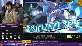 ESA Winter 2023 Azure Striker Gunvolt 3 Speedrun in 1 00 27 Kirin GV usage
