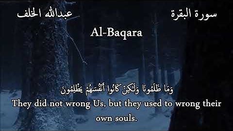 ما تيسّر من #سورة #البقرة ، #عبدالله_الخلف  Al Baqara 55 - 59 #Arabic #English #Translation