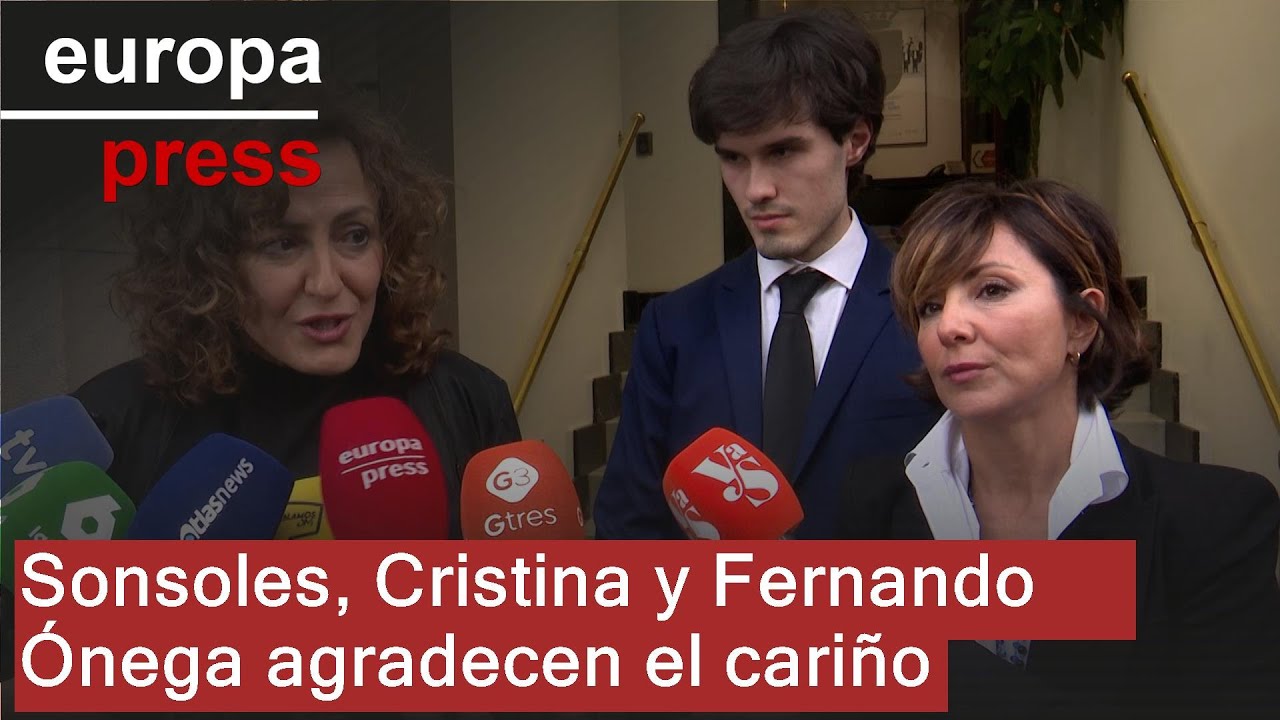 Sonsoles, Cristina y Fernando Ónega agradecen el cariño tras la muerte de su padre