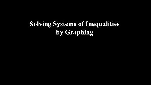 Lesson 3.3: Solving Systems of Inequalities by Graphing